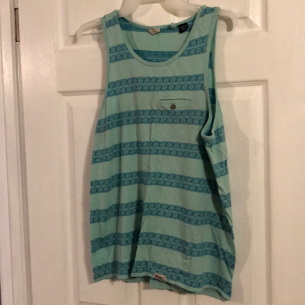 Blue tank top with front pocket!